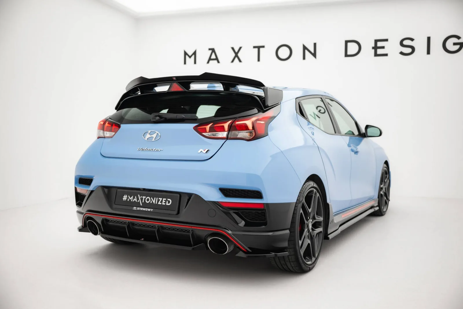 Rear Splitter Central compatible with Hyundai Veloster N Mk2