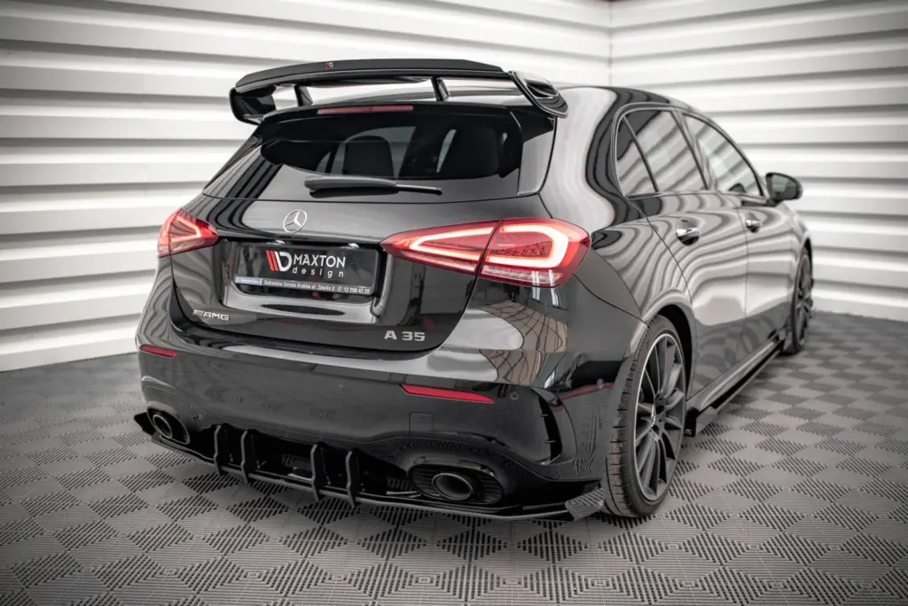 Rear Valance Street Pro + Flaps compatible with Mercedes A35 AMG Hatchback Aero Pack W177