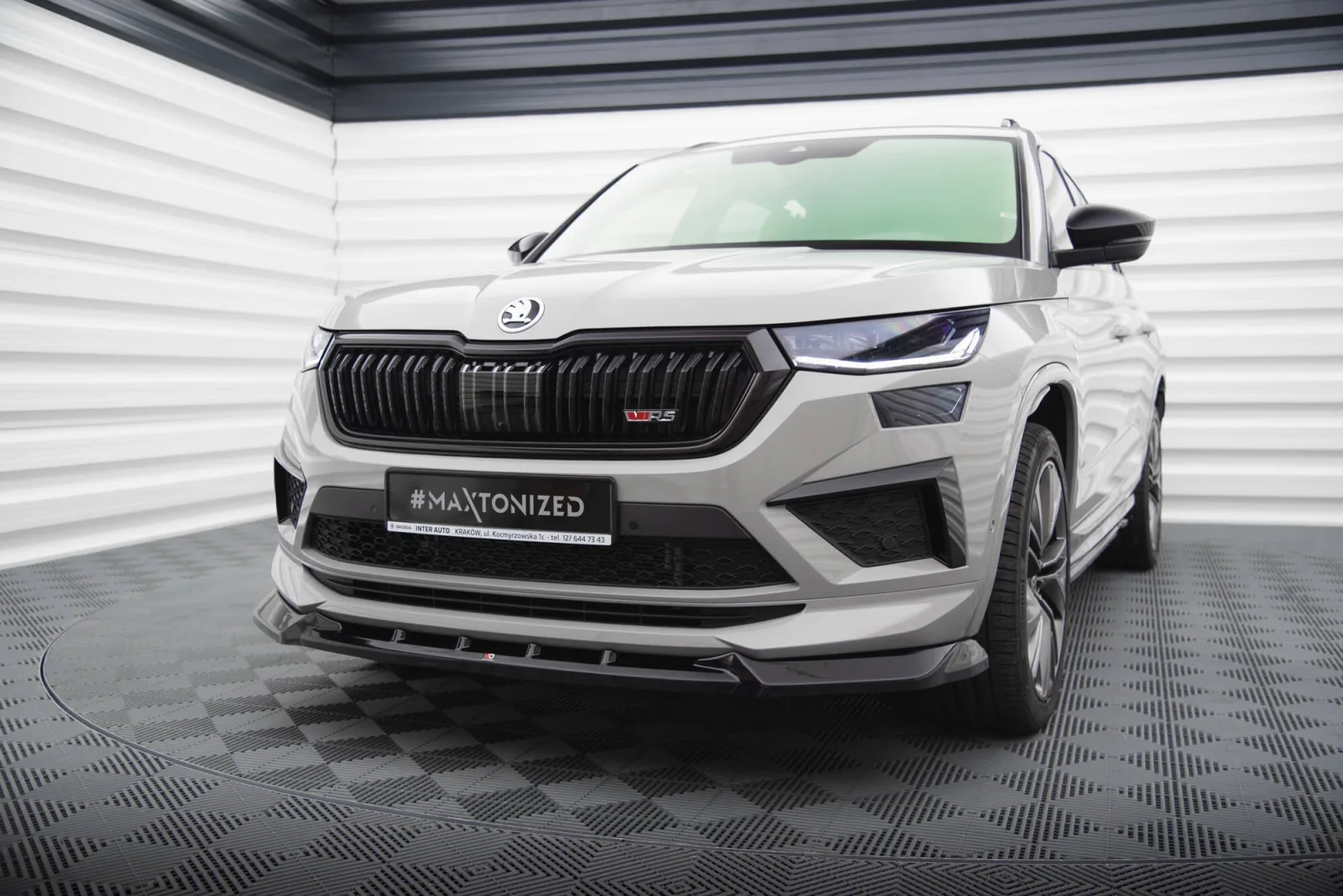 Front Splitter V.1 compatible with Skoda Kodiaq RS Mk1 Facelift