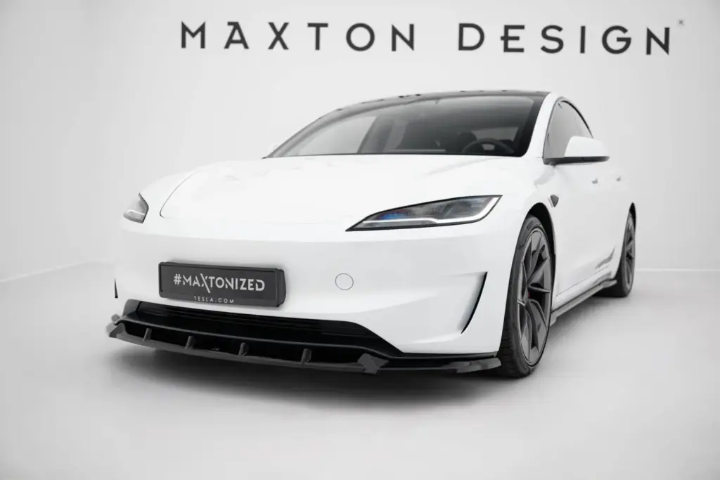 Front Splitter V.2 compatible with Tesla Model 3 Performance Mk1 Facelift