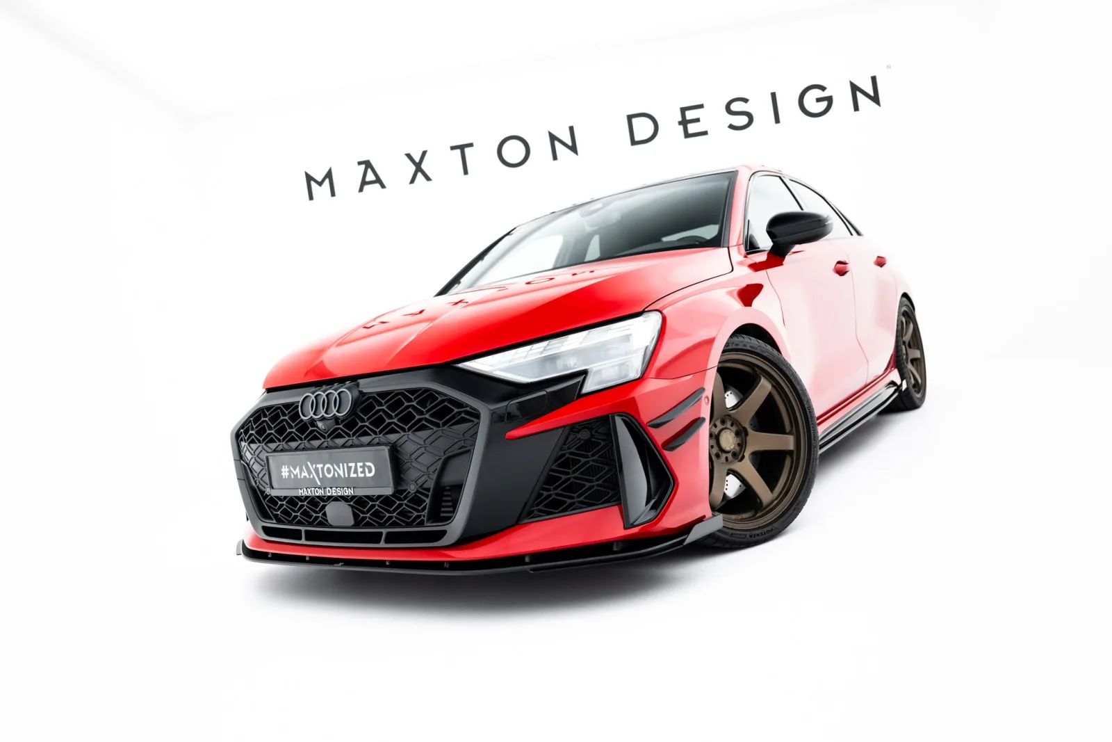 Front Splitter Street Pro + Flaps compatible with Audi RS3 Sedan 8Y Facelift