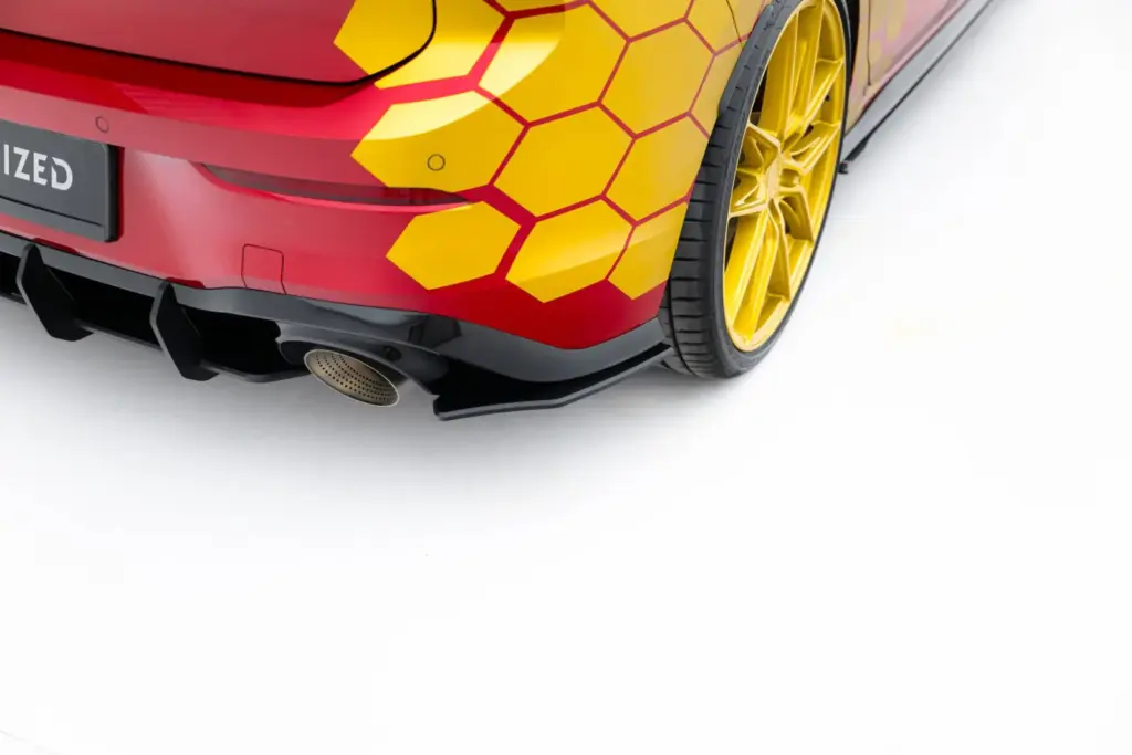 Rear Side Splitters Street Pro compatible with Volkswagen Golf GTI Clubsport Mk8 Facelift