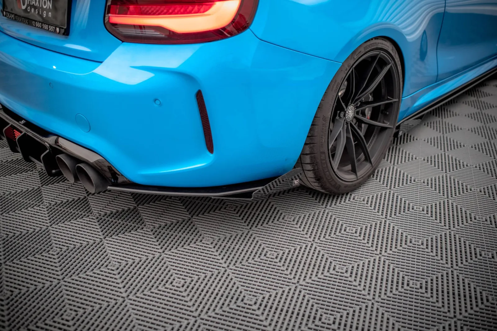 Rear Side Splitters Street Pro + Flaps compatible with BMW M2 F87