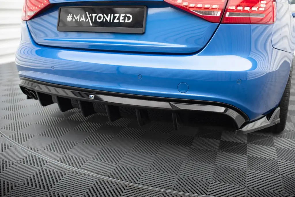 Rear Valance compatible with Audi A4 S-Line Sedan / Avant B8 (Version with double exhaust tip on one side)
