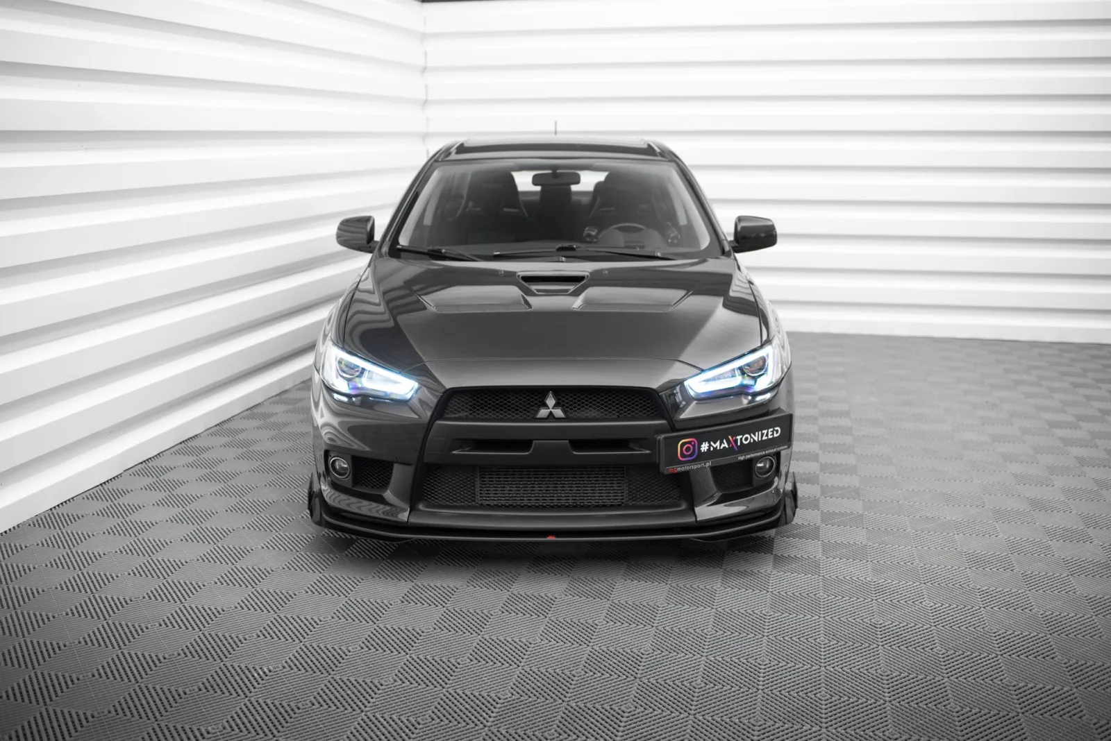 Front Splitter Street Pro + Flaps compatible with Mitsubishi Lancer EVO X