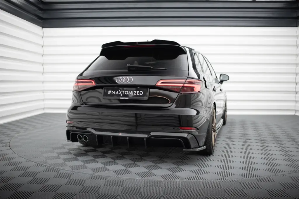 Rear Valance compatible with Audi A3 S-Line Sportback 8V Facelift (Version with double exhausts on one side)
