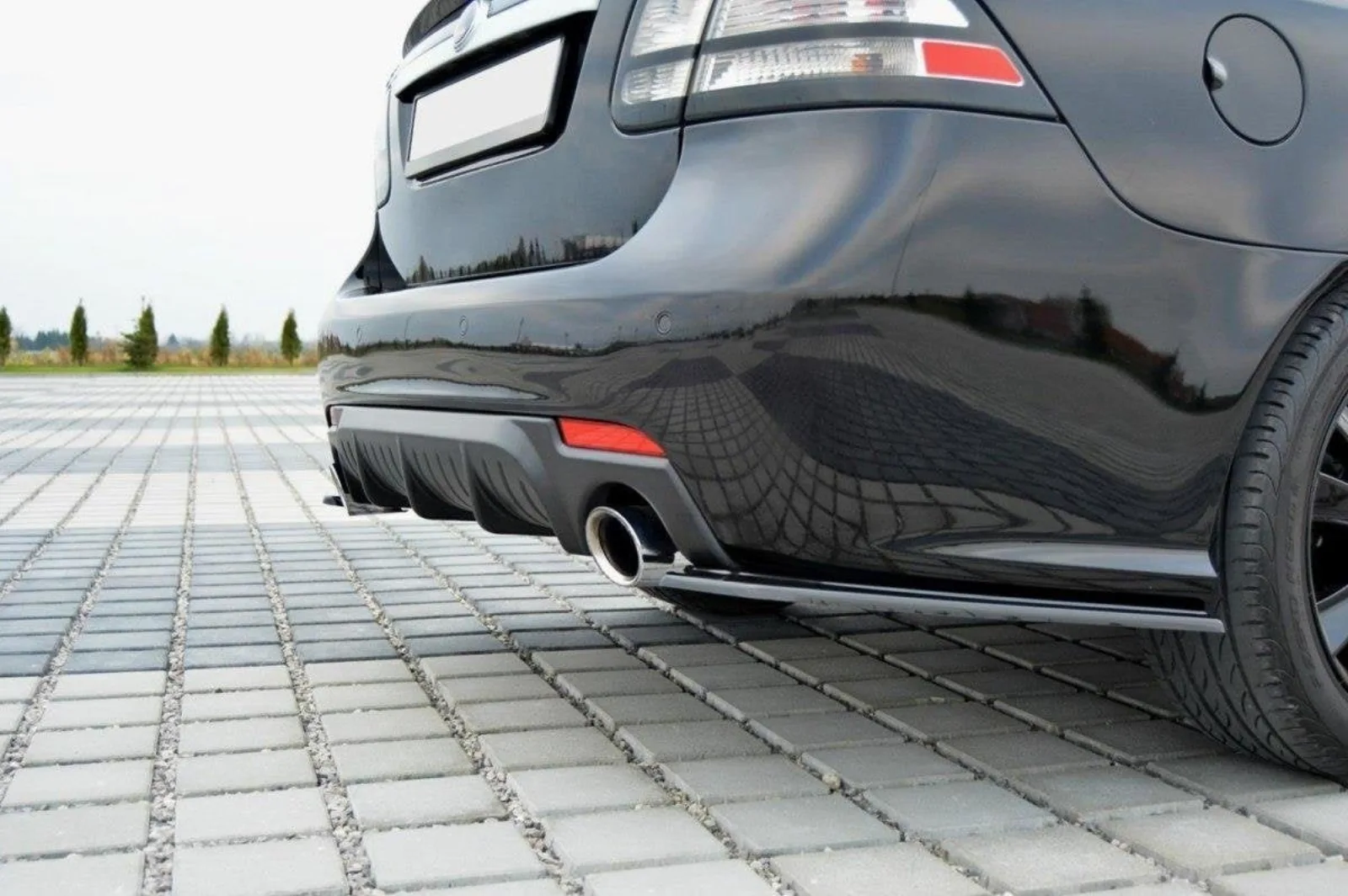 Rear Side Splitters compatible with Saab 9-3 Aero MK2 Facelift