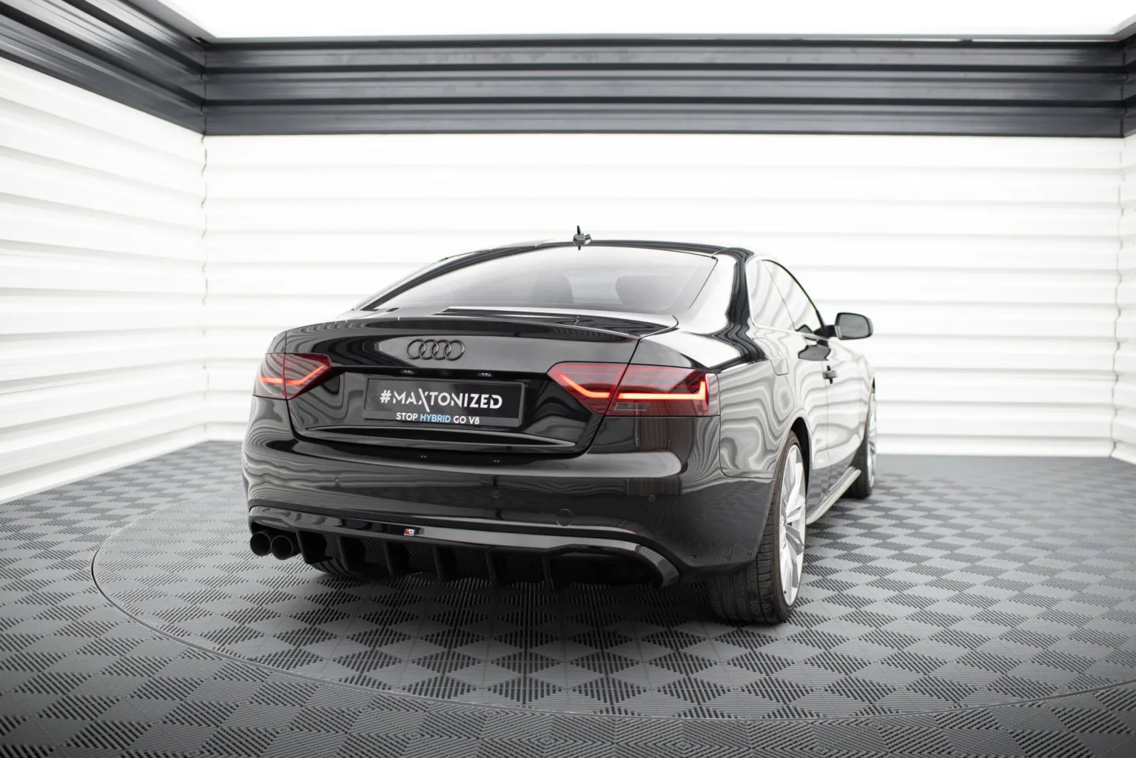 Rear Valance compatible with Audi A5 Coupe / Cabrio S-Line 8T (Version with double exhaust on one side)