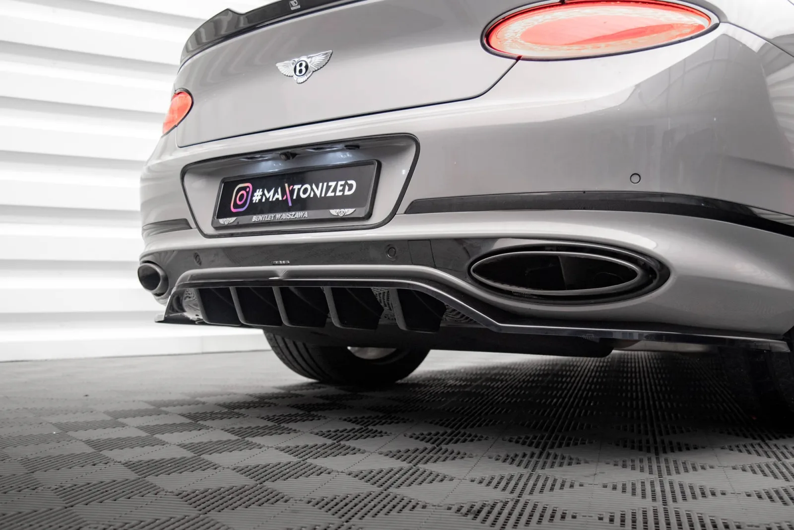 Rear Splitter (With Diffuser) compatible with Bentley Continental Convertible GT Mk3