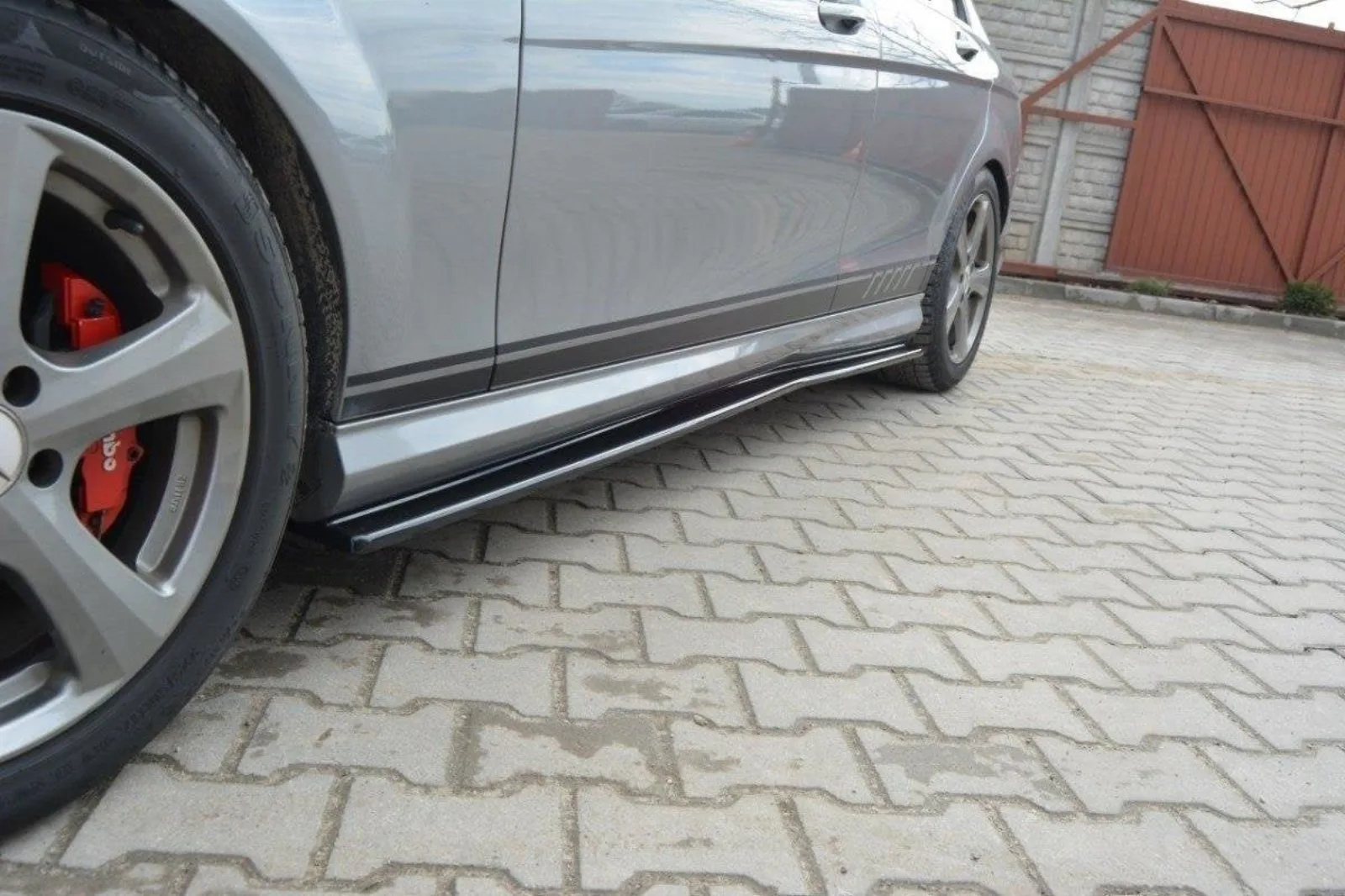 Side Skirts Diffusers compatible with Mercedes-Benz C Sedan / Estate AMG-Line W204 / S204