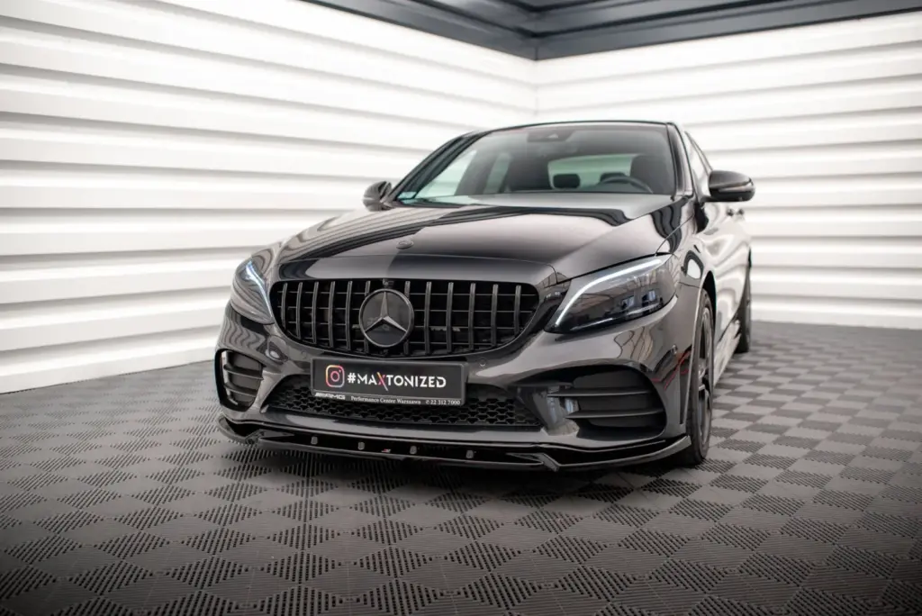 Front Splitter V.2 compatible with Mercedes-Benz C AMG Line Sedan / Coupe / Estate W205 / C205 / S205 Facelift