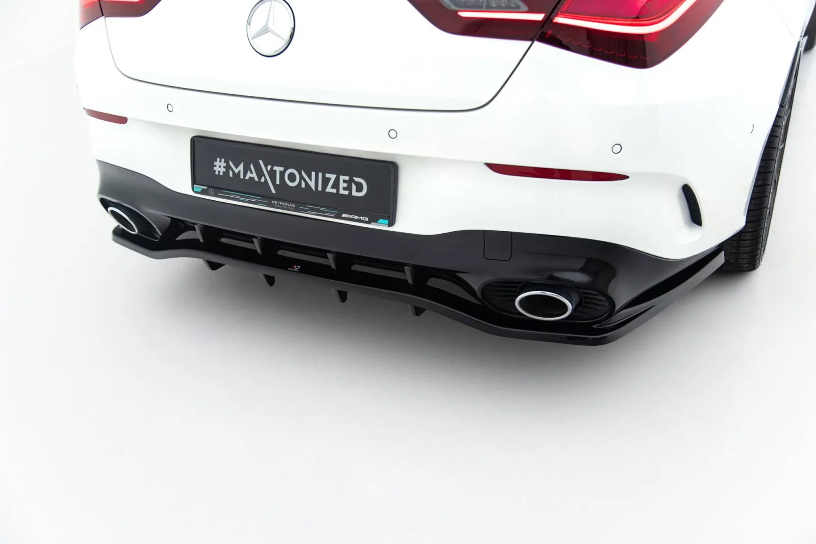 Rear Splitter (With Diffuser) compatible with Mercedes-AMG CLA 35 / 45 Coupe / Shooting Brake C118 Facelift / X118 Facelift