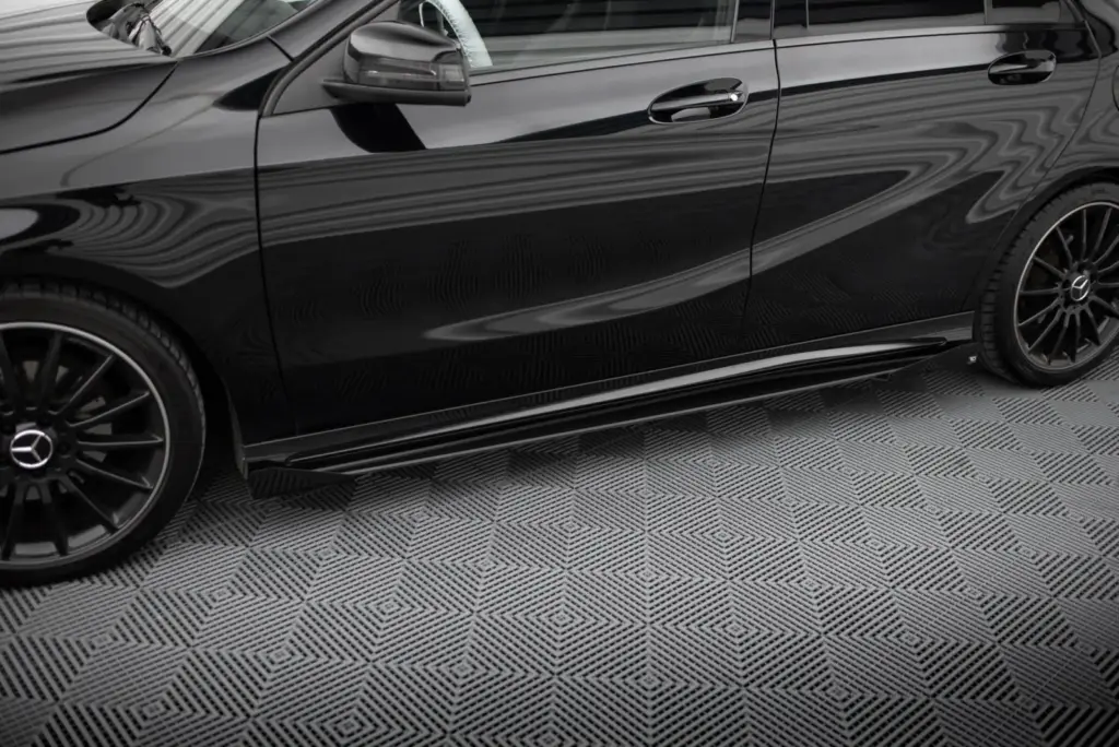 Side Skirts Diffusers Street Pro + Flaps compatible with Mercedes-Benz A AMG-Line W176 Facelift