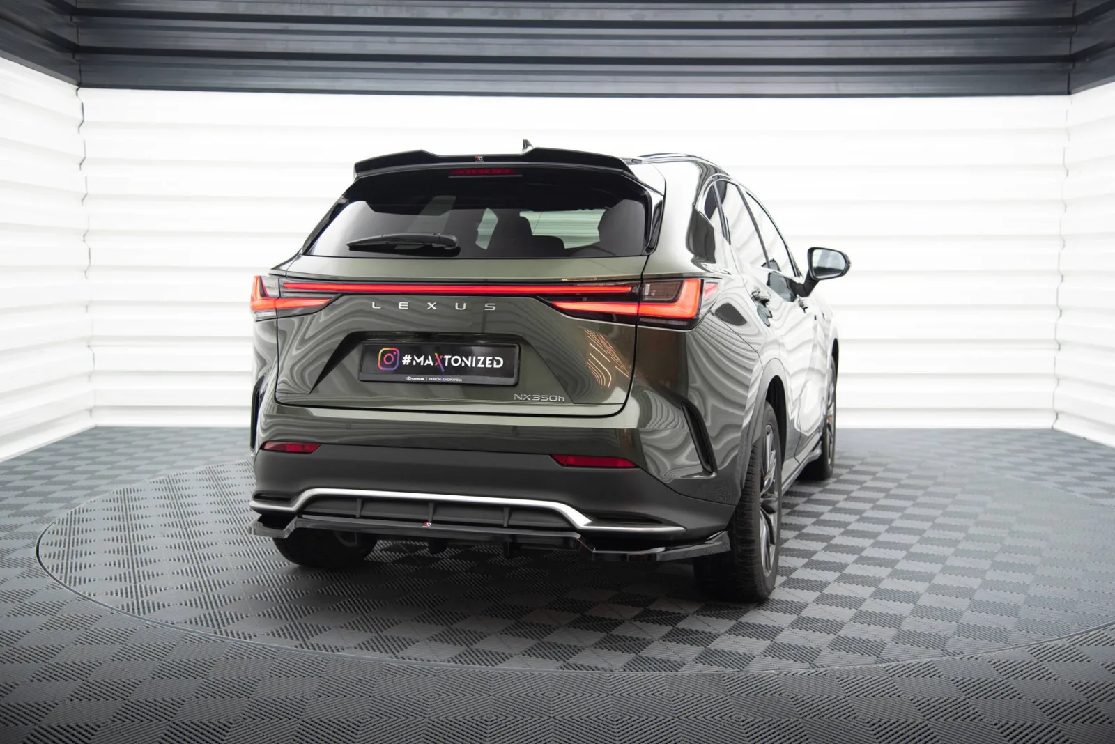 Rear Splitter (With Diffuser) compatible with Lexus NX F-Sport Mk2