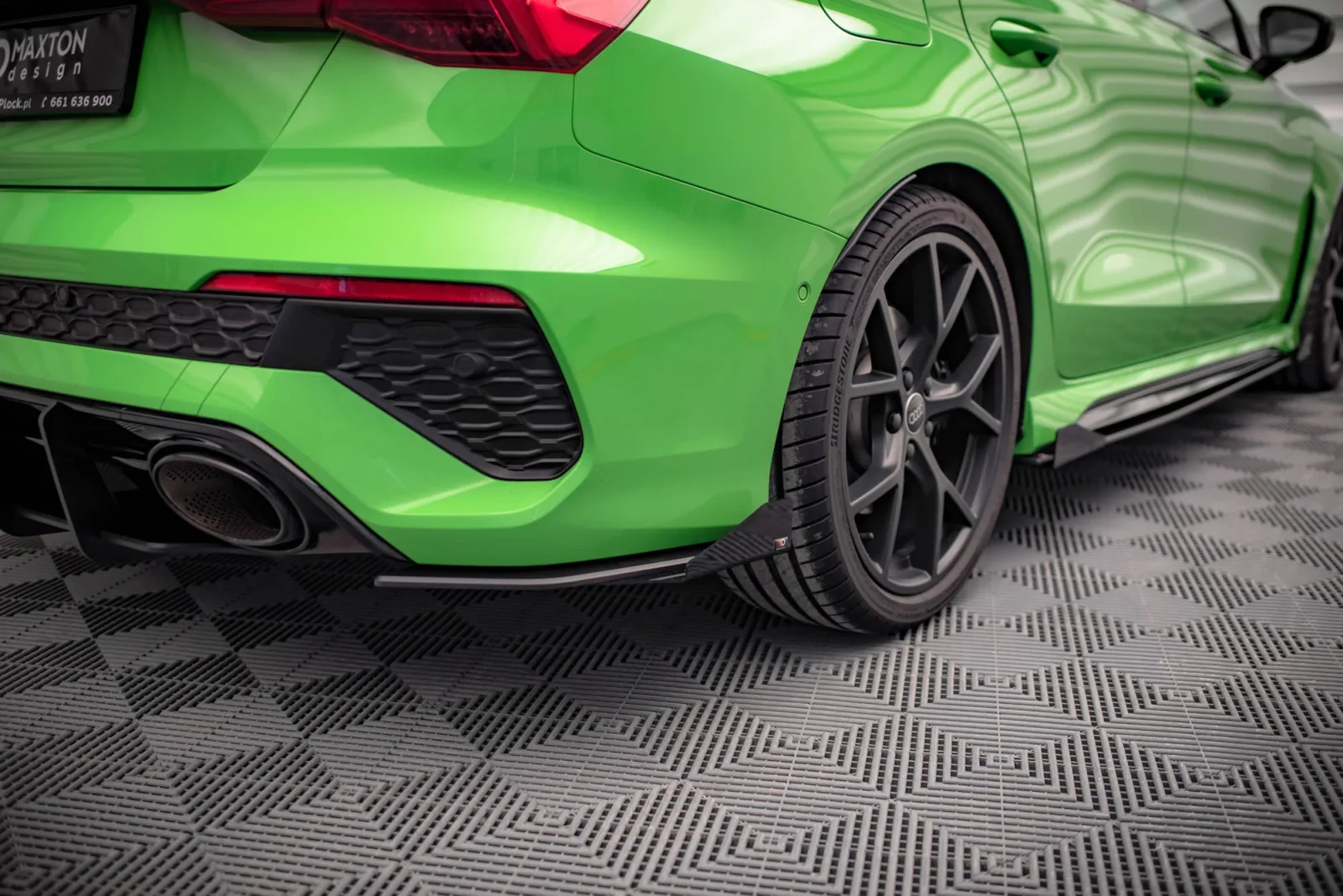 Rear Side Splitters Street Pro + Flaps compatible with Audi RS3 Sedan 8Y