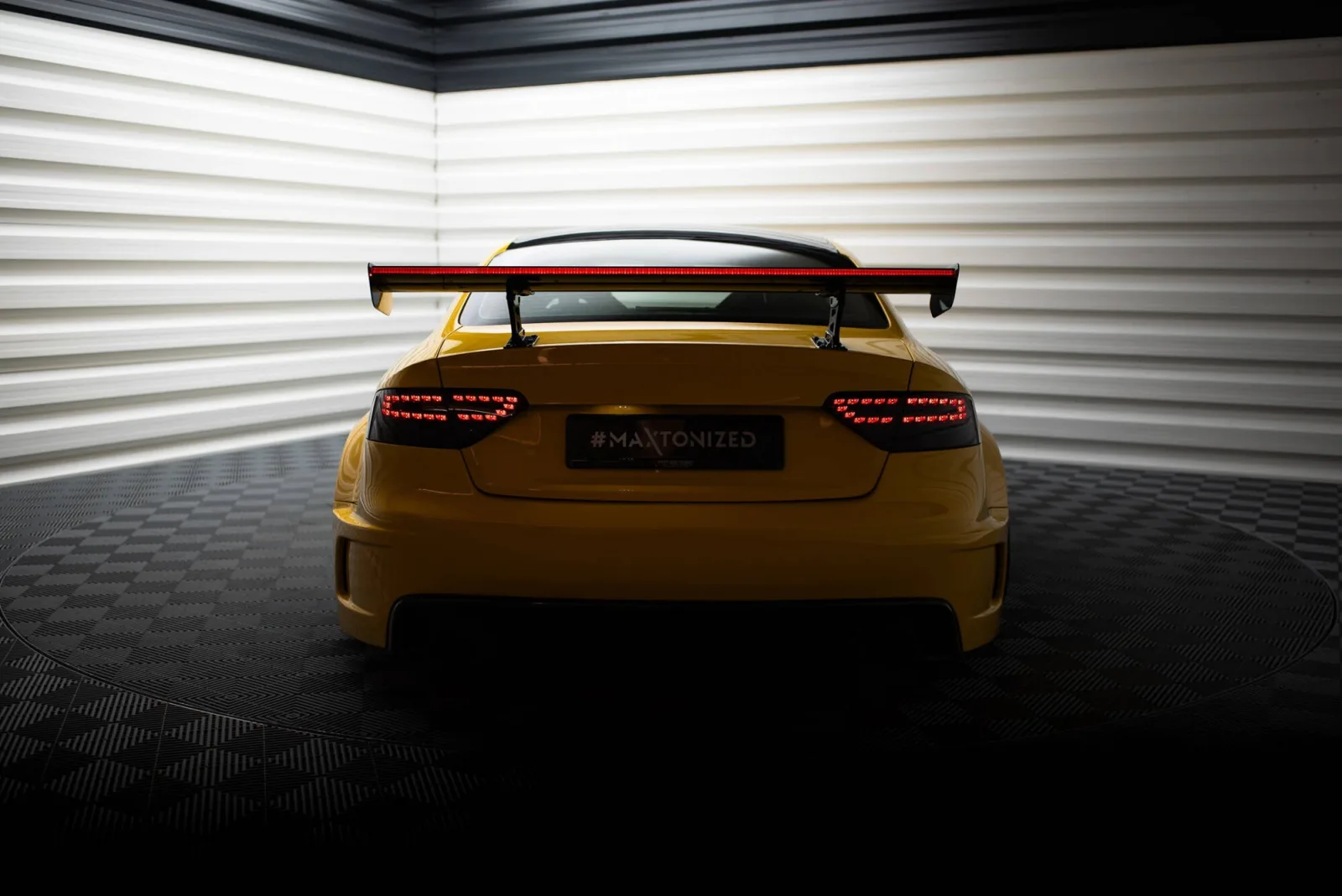 Carbon Spoiler With Internal Brackets + LED compatible with Audi A5 Coupe 8T