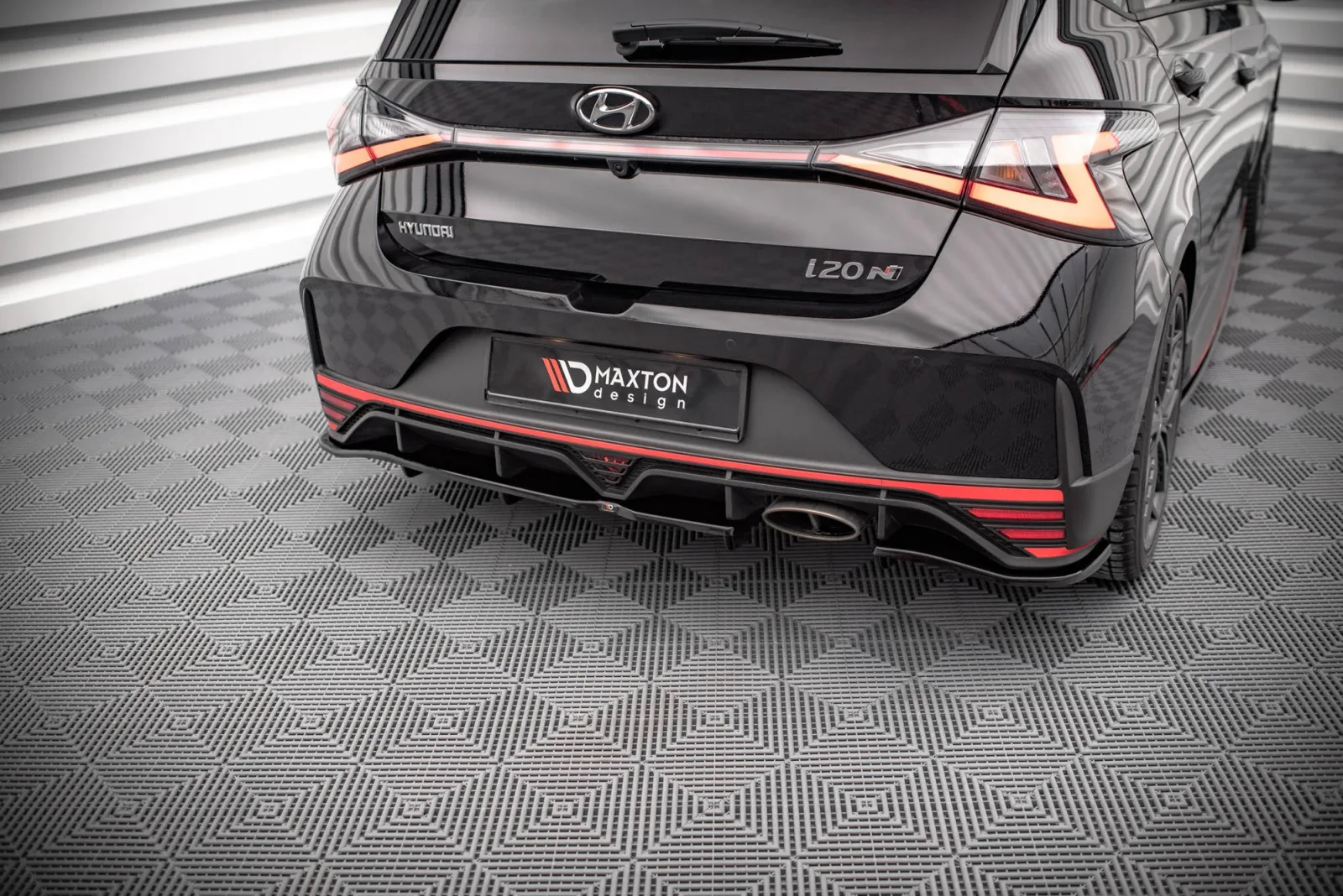 Rear Splitter (With Diffuser) compatible with Hyundai I20 N Mk3