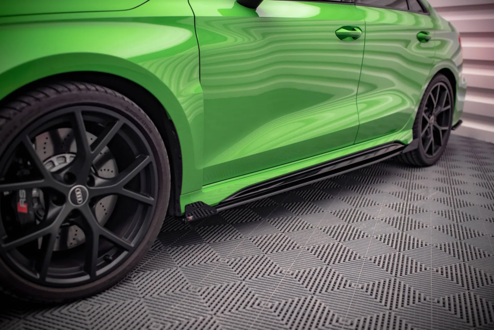 Side Skirts Diffusers Street Pro + Flaps compatible with Audi RS3 Sedan 8Y