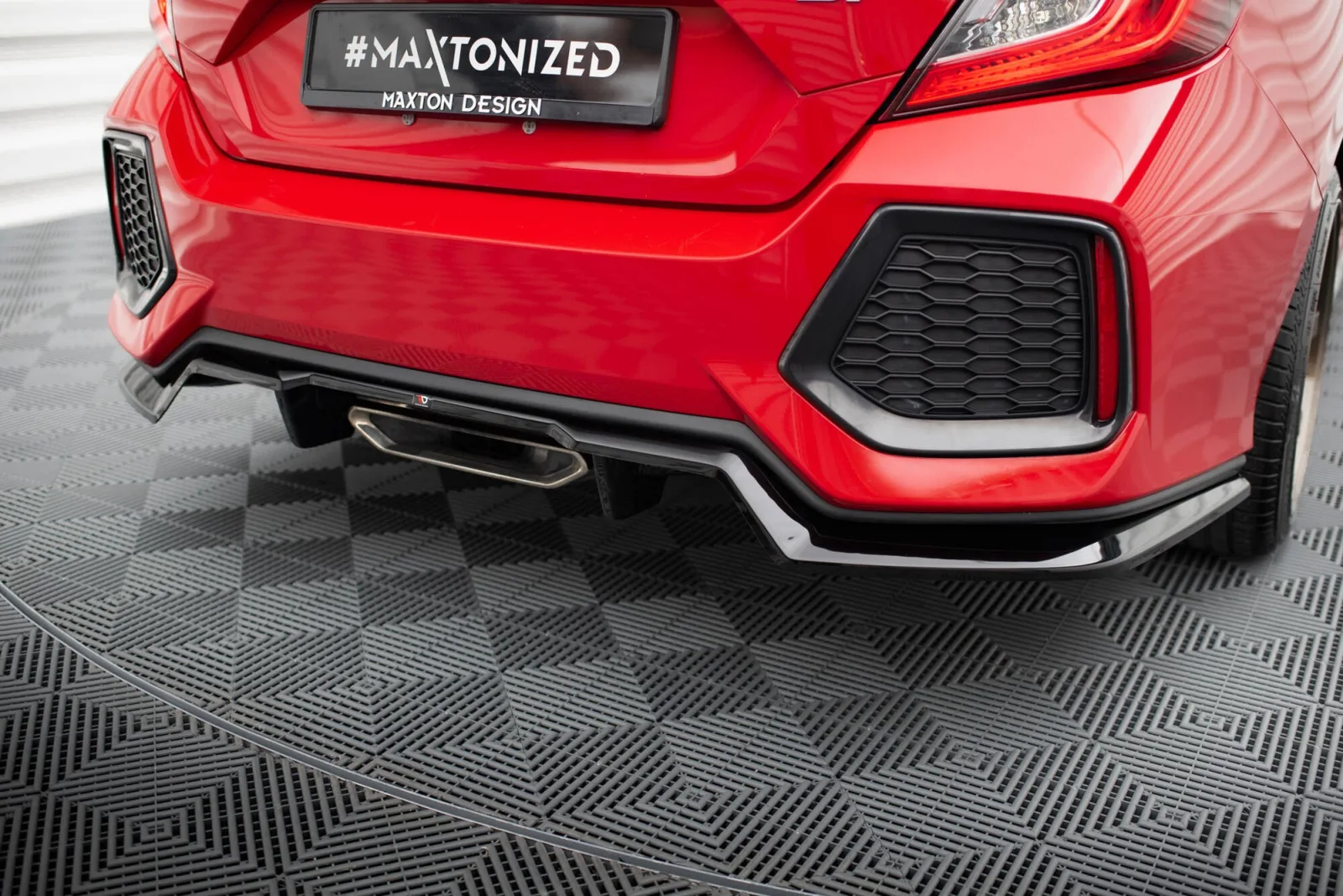 Rear Splitter (With Diffuser) compatible with Honda Civic SI Mk10