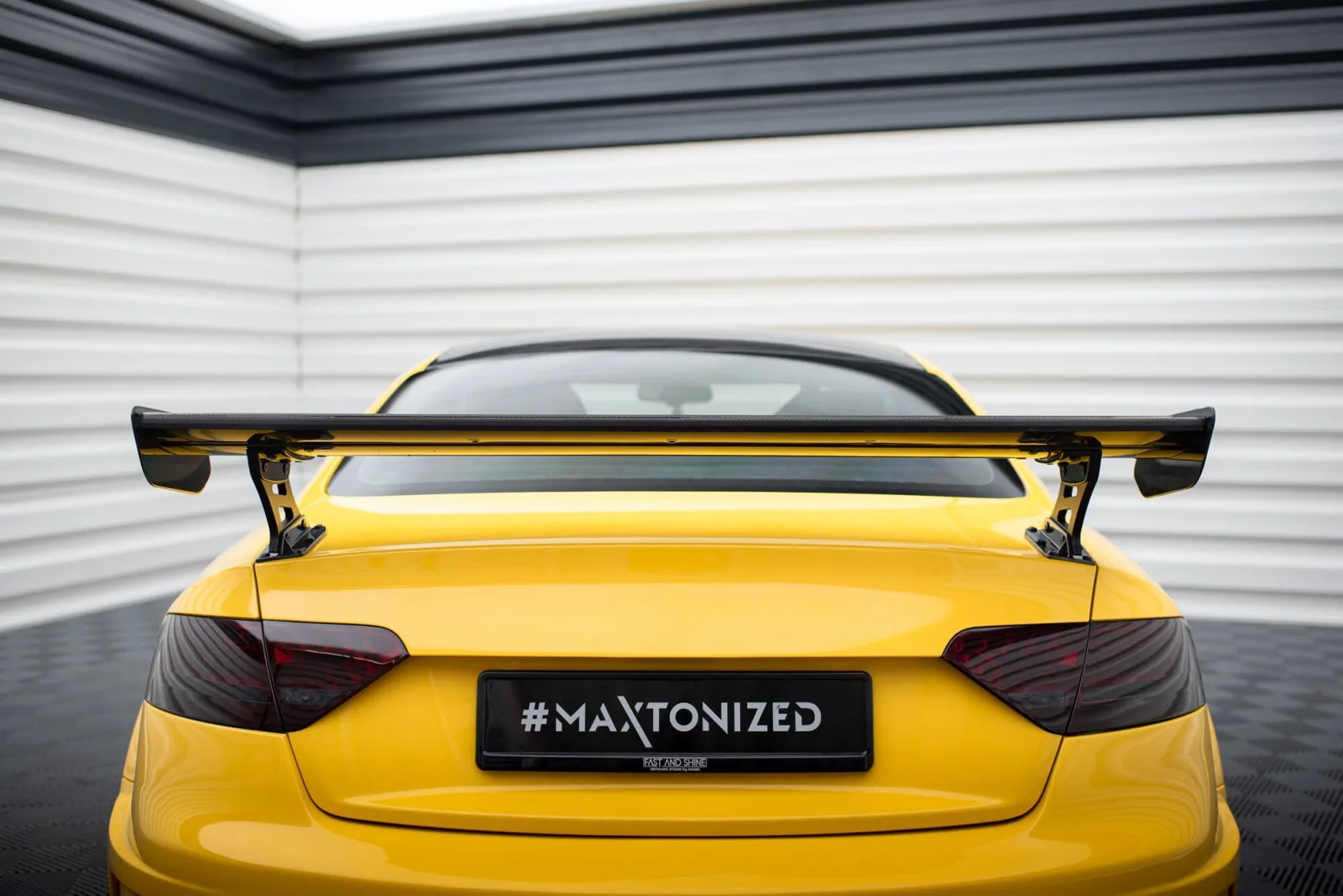 Carbon Spoiler With External Brackets compatible with Audi A5 Coupe 8T