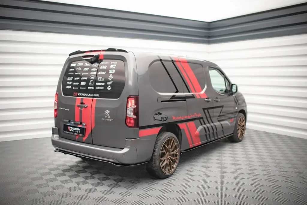 Rear Splitter (With Diffuser) compatible with Peugeot Partner Long Mk3