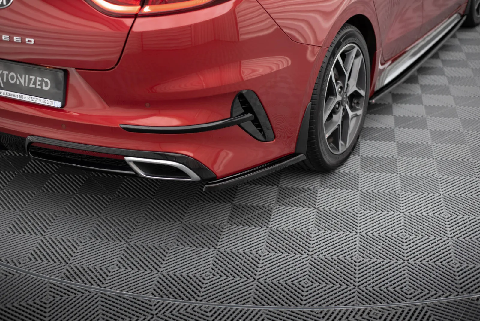 Rear Side Splitters compatible with Kia ProCeed GT / GT-Line Mk1