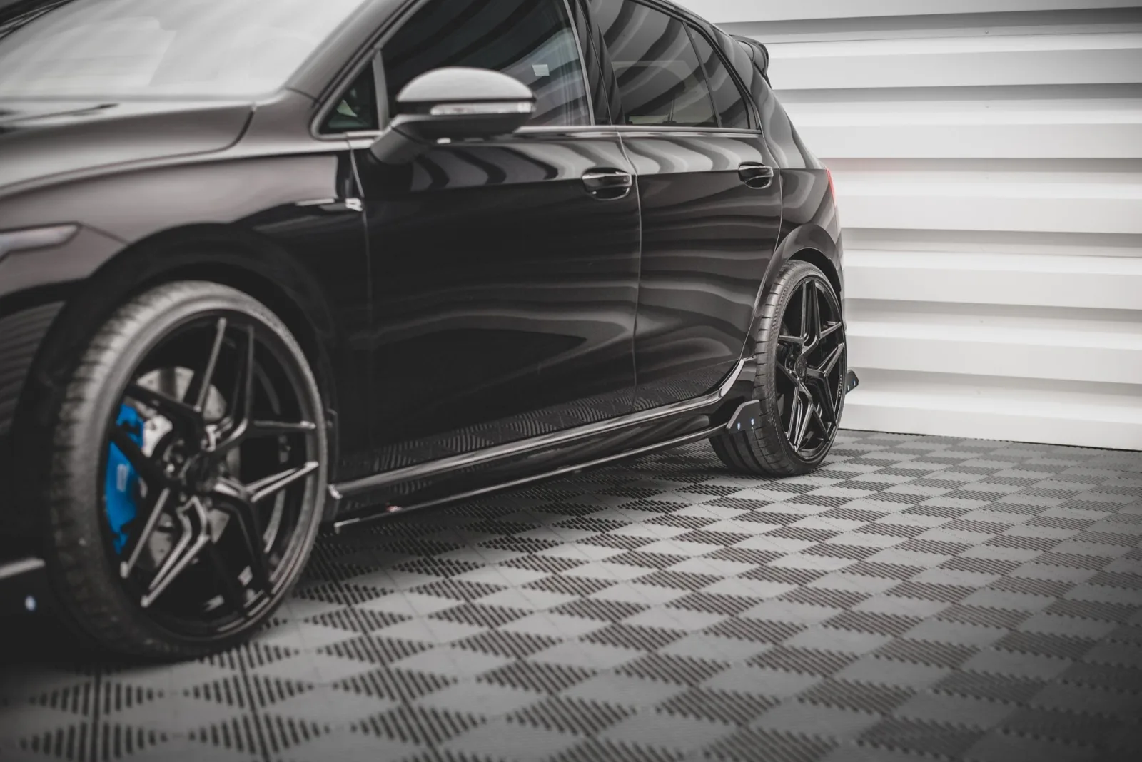 Side Skirts Diffusers V.2 + Flaps compatible with Volkswagen Golf R Hatchback Mk8