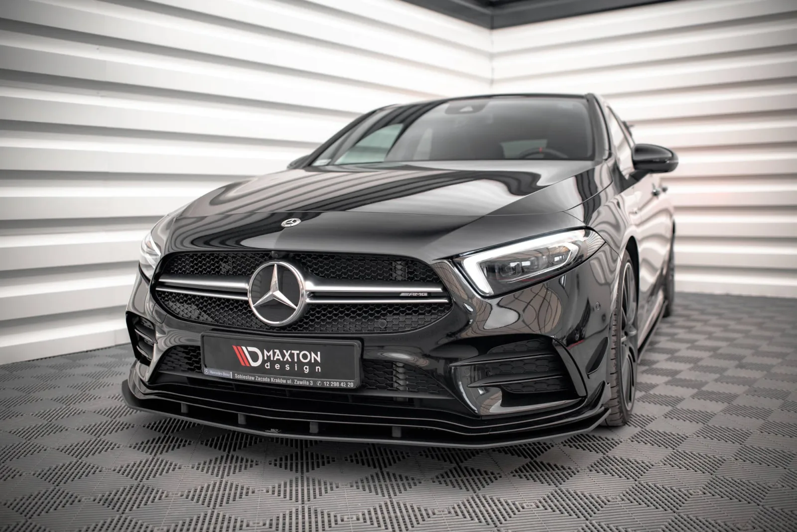 Front Splitter Street Pro compatible with Mercedes A35 AMG / AMG-Line Aero Pack W177