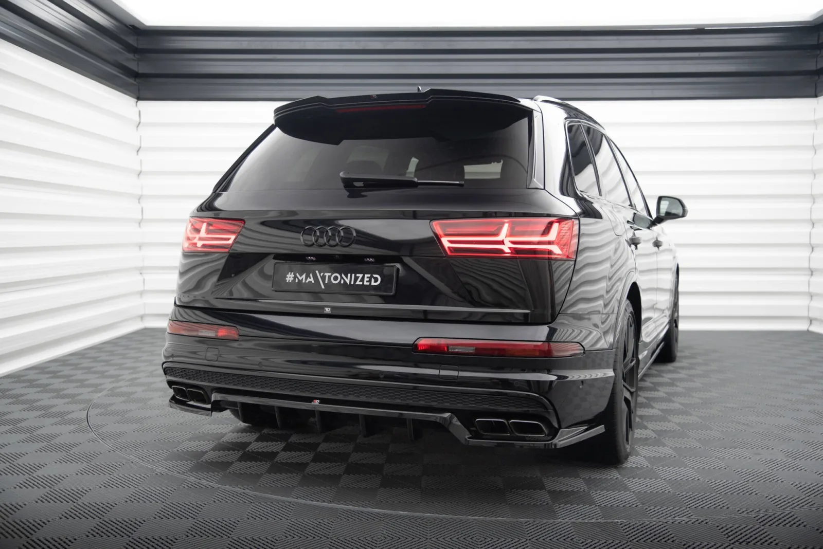 Rear Splitter (With Diffuser) compatible with Audi SQ7 / Q7 S-Line Mk2