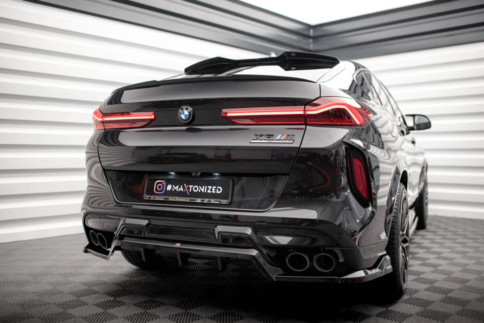 Rear Splitter (With Diffuser) compatible with BMW X6 M F96