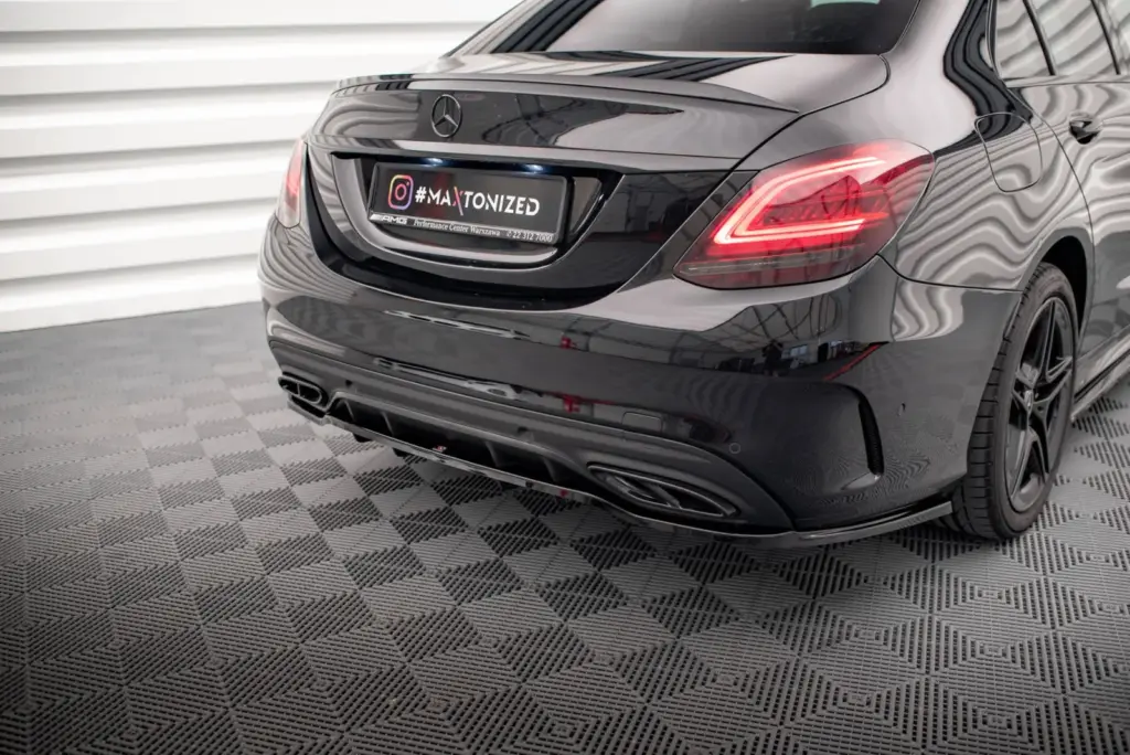 Rear Splitter (With Diffuser) compatible with Mercedes-Benz C AMG-Line W205 Facelift