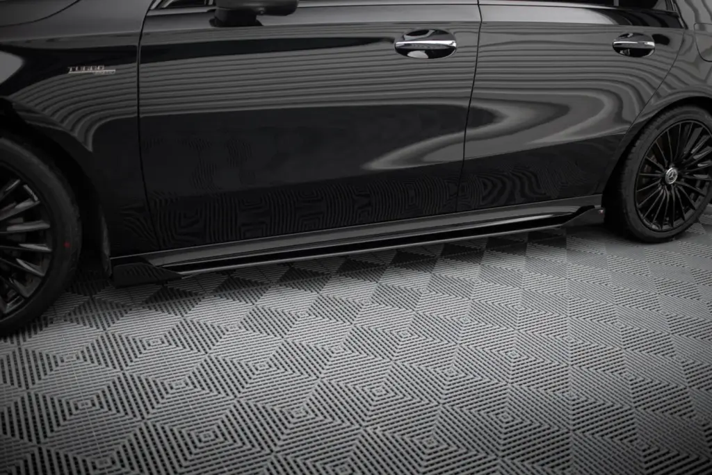 Side Skirts Diffusers Street Pro + Flaps compatible with Mercedes-AMG A35 W177 Facelift