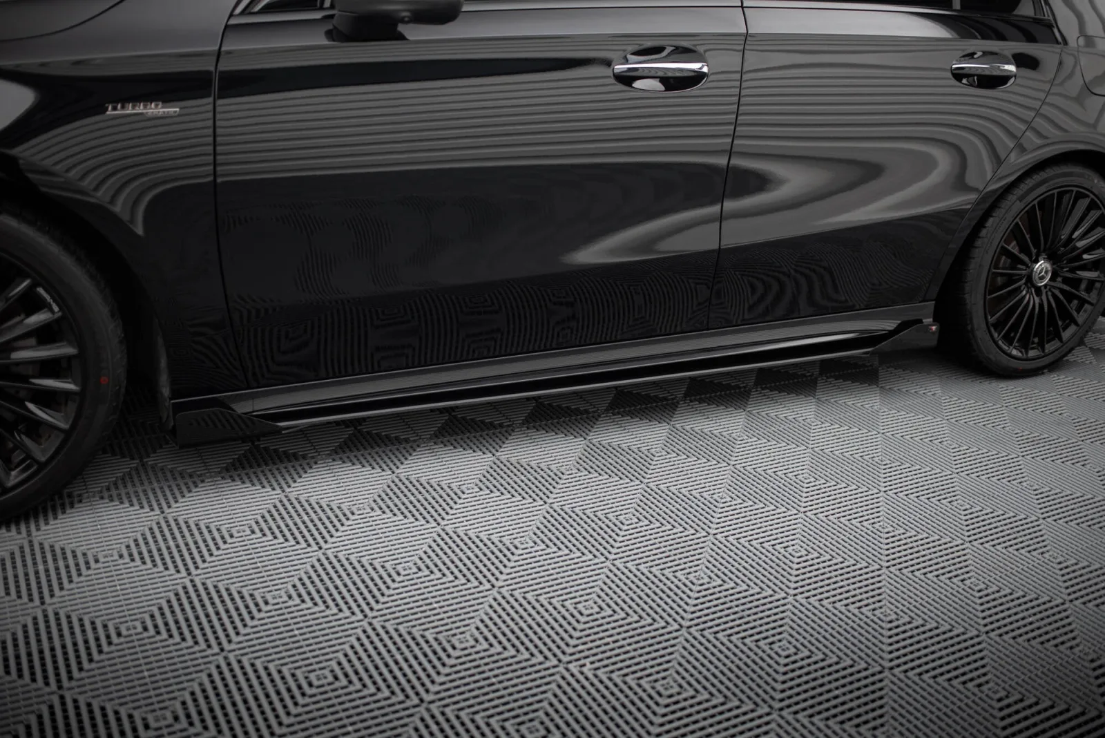 Side Skirts Diffusers Street Pro + Flaps compatible with Mercedes-AMG A35 W177 Facelift