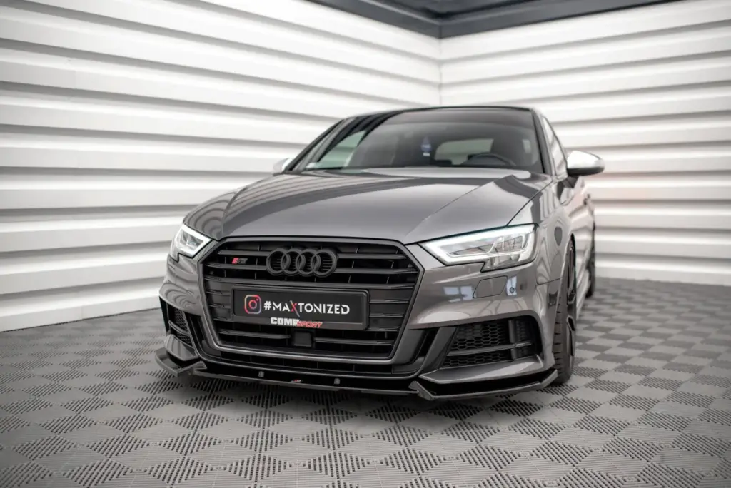 Front Splitter V.1 compatible with Audi S3 / A3 S-Line Sportback 8V Facelift