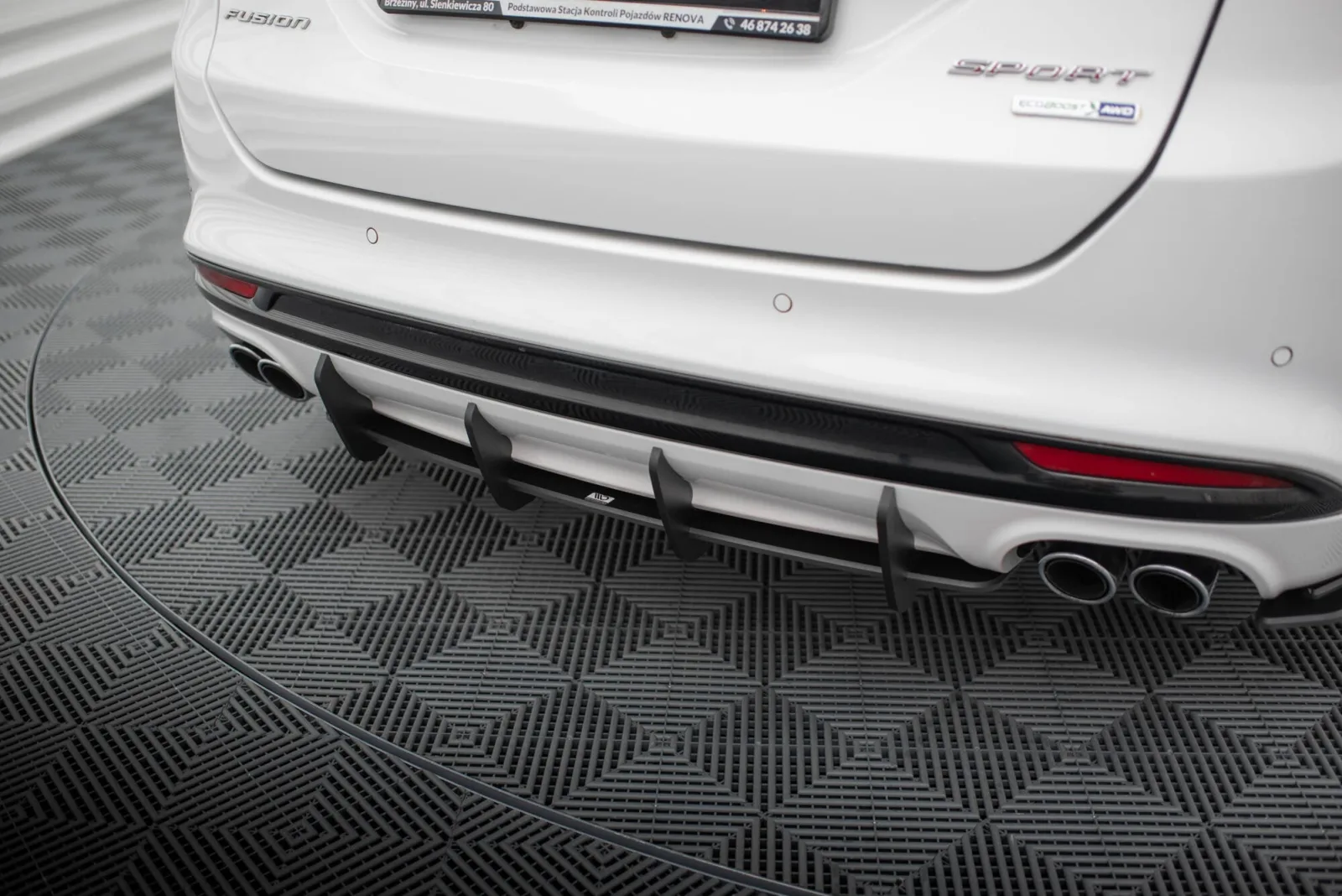 Rear Diffuser Street Pro compatible with Ford Mondeo Sport Mk5 Facelift / Fusion Sport Mk2 Facelift