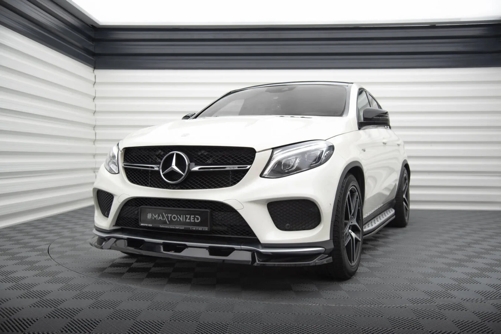 Front Splitter V.1 compatible with Mercedes-Benz GLE Coupe 43 AMG / AMG-Line C292