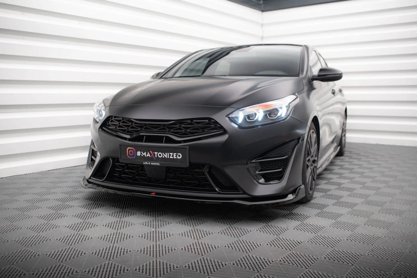Front Splitter V.1 compatible with Kia Proceed GT Mk3 Facelift / Ceed GT / GT - Line Mk1 Facelift