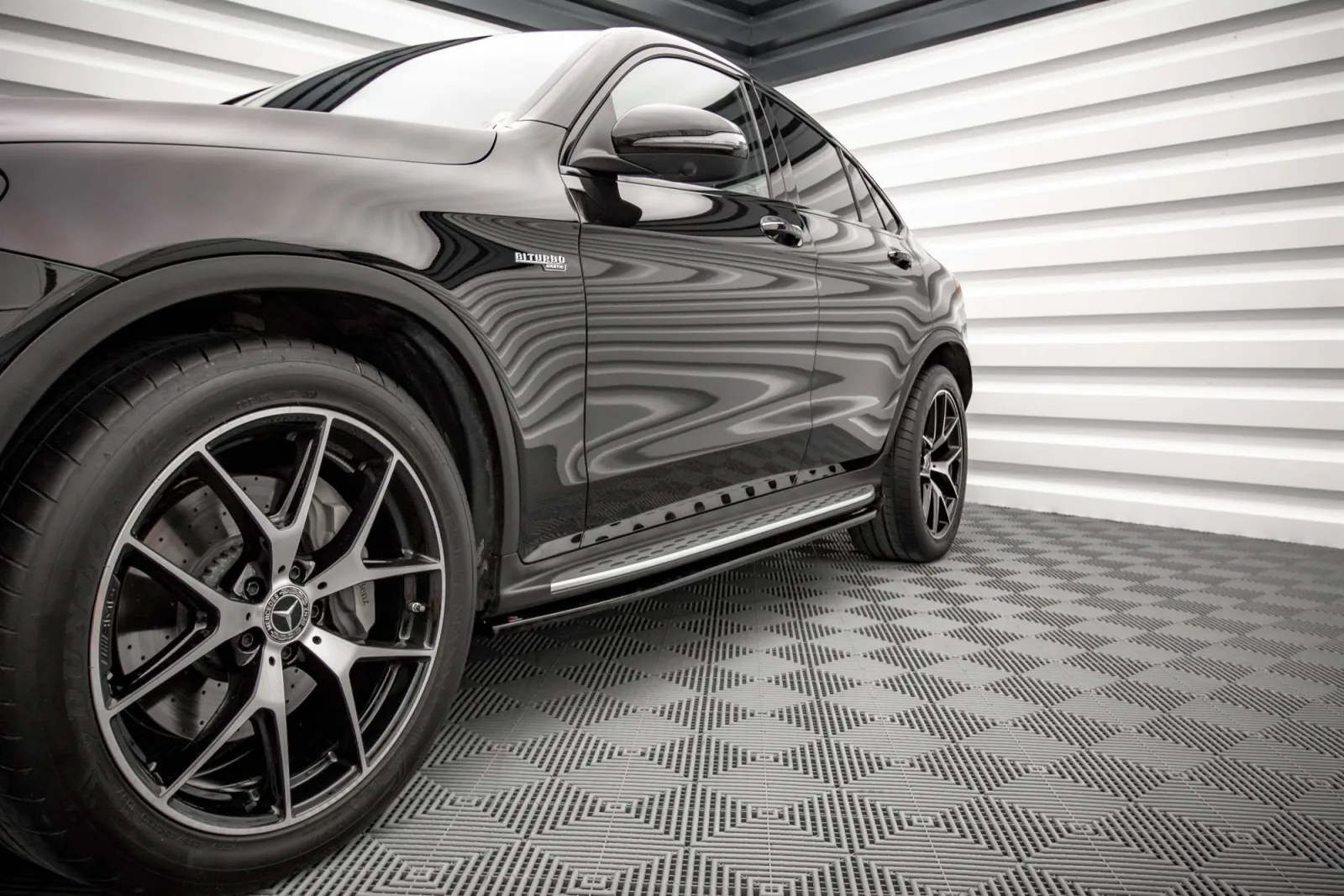 Side Skirts Diffusers V.1 compatible with Mercedes-Benz GLC Coupe AMG-Line C253 Facelift