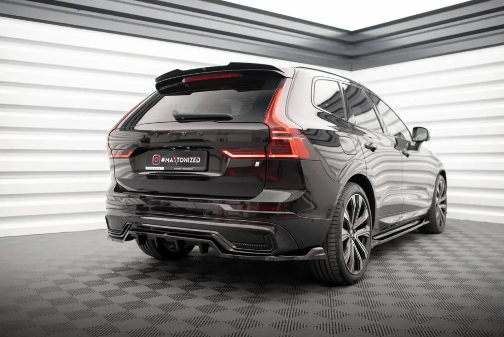 Rear Splitter (With Diffuser) compatible with Volvo XC60 R-Design Mk2 Facelift