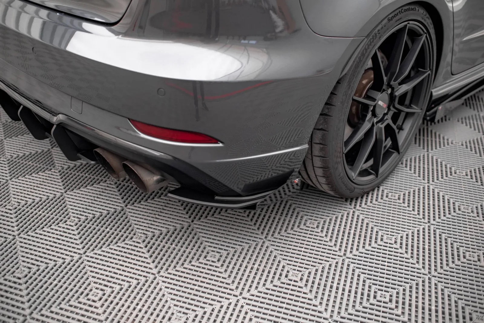 Rear Side Splitters Street Pro + Flaps compatible with Audi S3 Sportback 8V Facelift