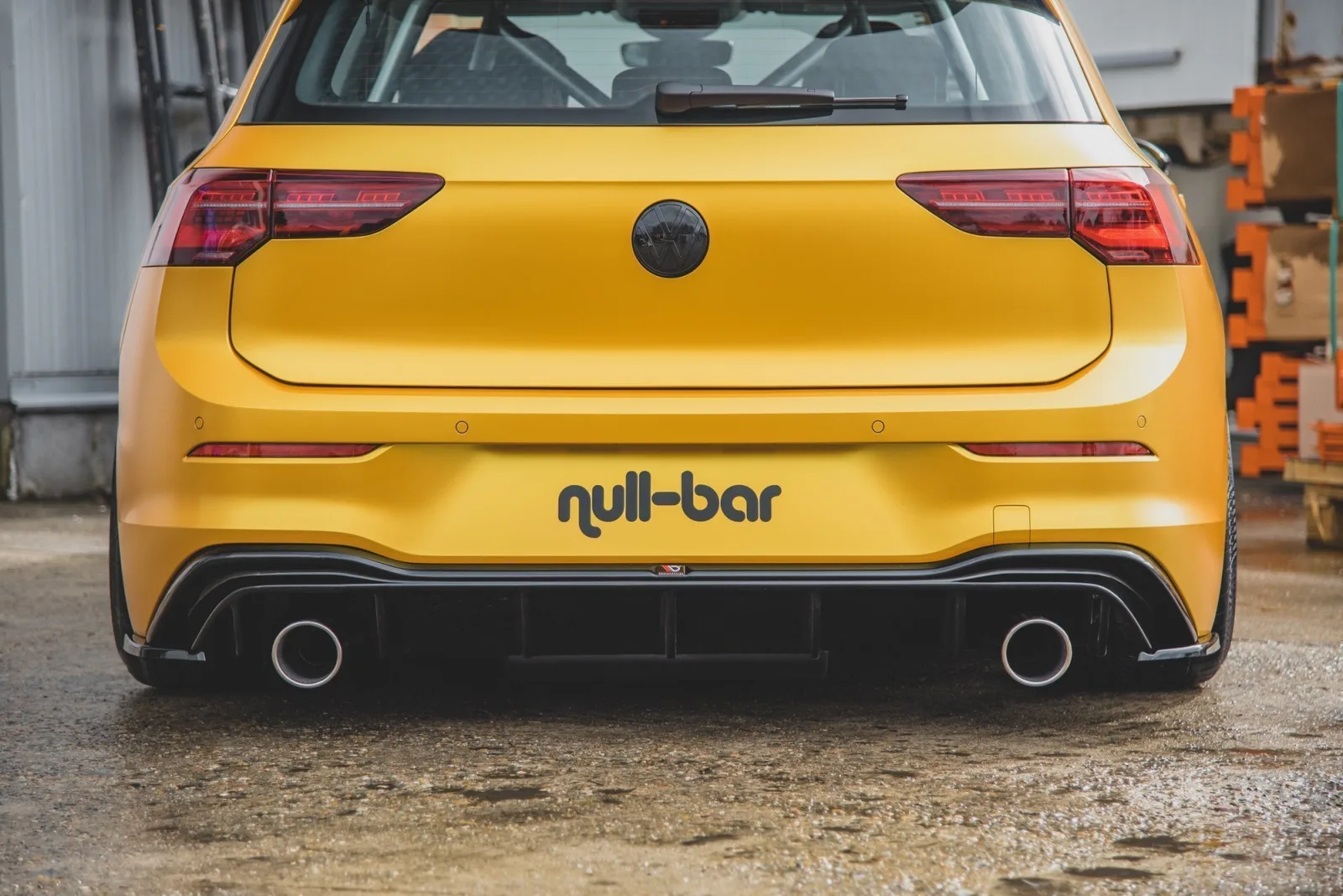 Rear Valance (GTI LOOK) with exhaust compatible with Volkswagen Golf Mk8