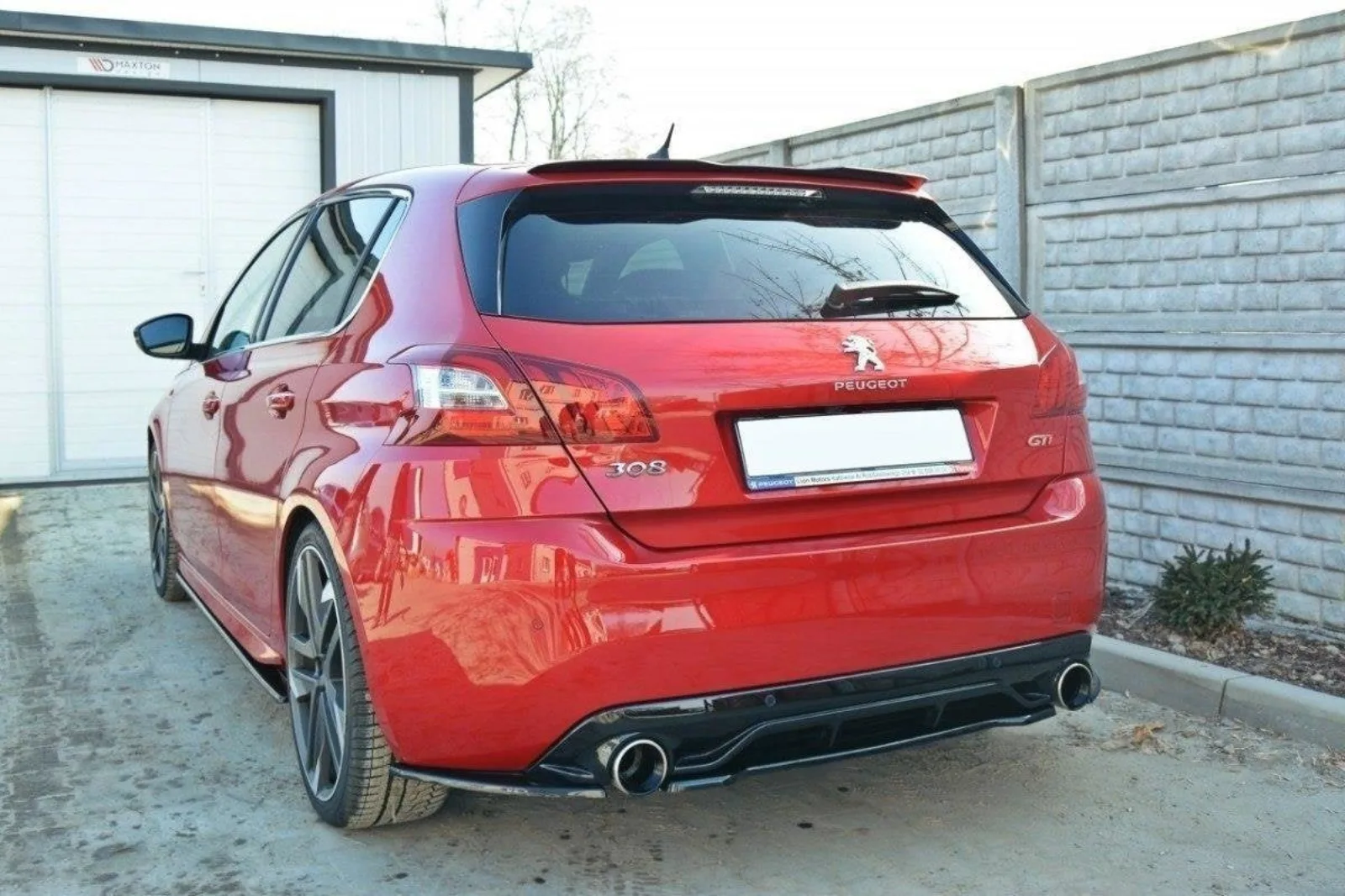 Rear Splitter compatible with Peugeot 308 II GTI (without diffuser)