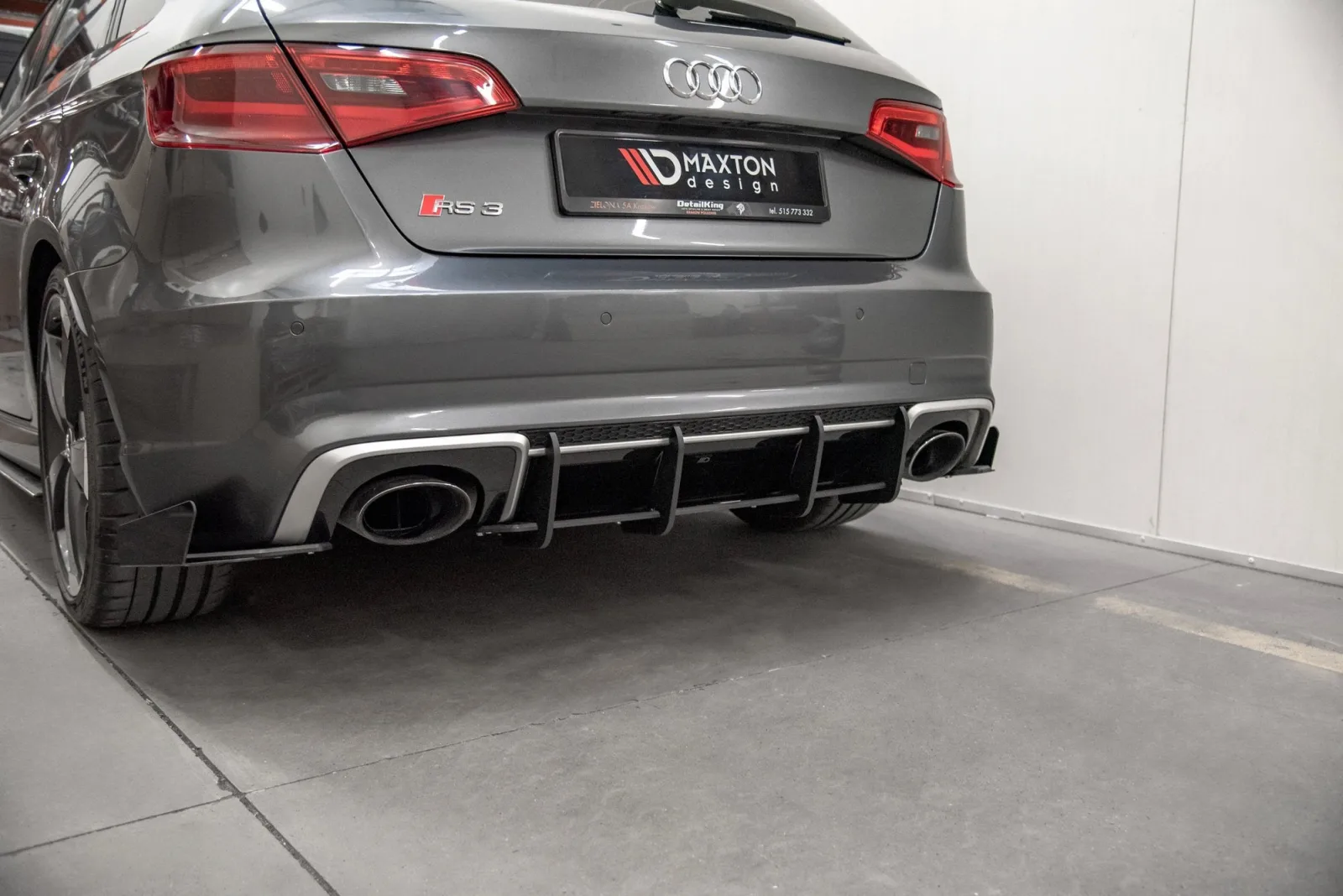 Rear Diffuser Street Pro V.1 compatible with Audi RS3 8V Sportback