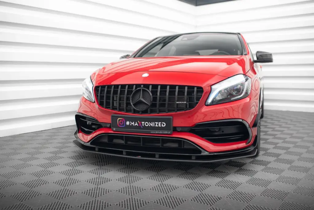 Front Splitter Street Pro compatible with Mercedes-Benz A 45 AMG Aero W176 Facelift