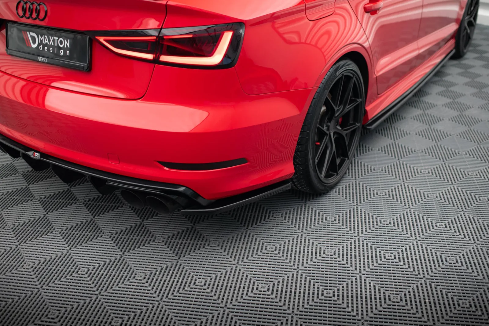 Rear Side Splitters compatible with Audi S3 Sedan 8V