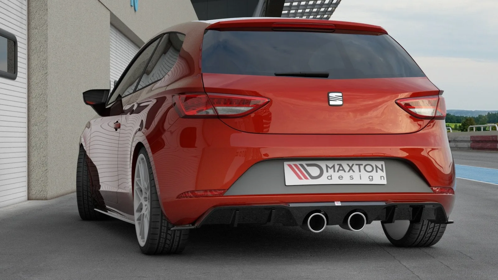 Rear Valance V.2 compatible with Seat Leon Cupra Mk3 FL Hatchback