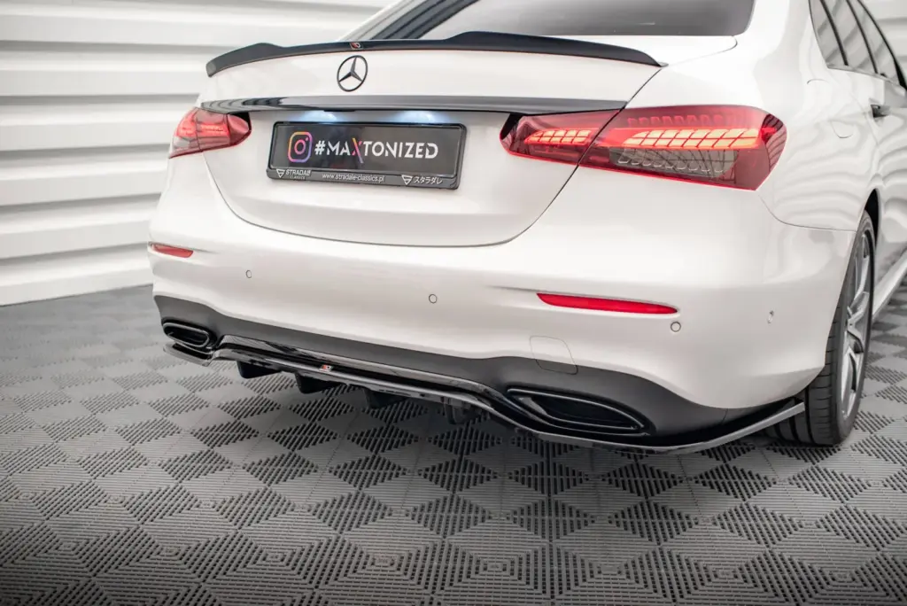 Rear Splitter (With Diffuser) compatible with Mercedes-Benz E AMG-Line Sedan W213 Facelift