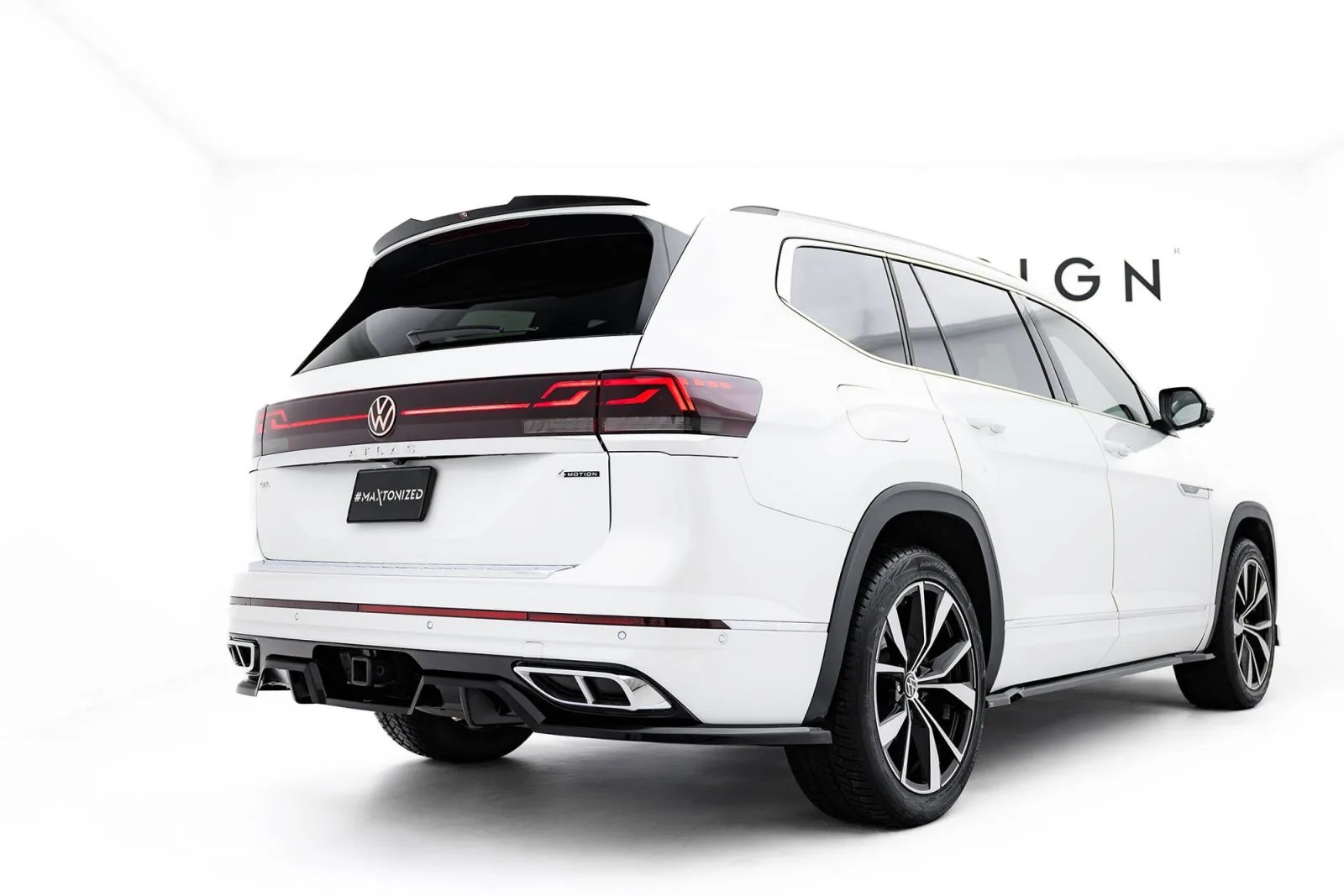 Rear Splitter (With Diffuser) compatible with Volkswagen Atlas R-Line Mk1 Facelift 2
