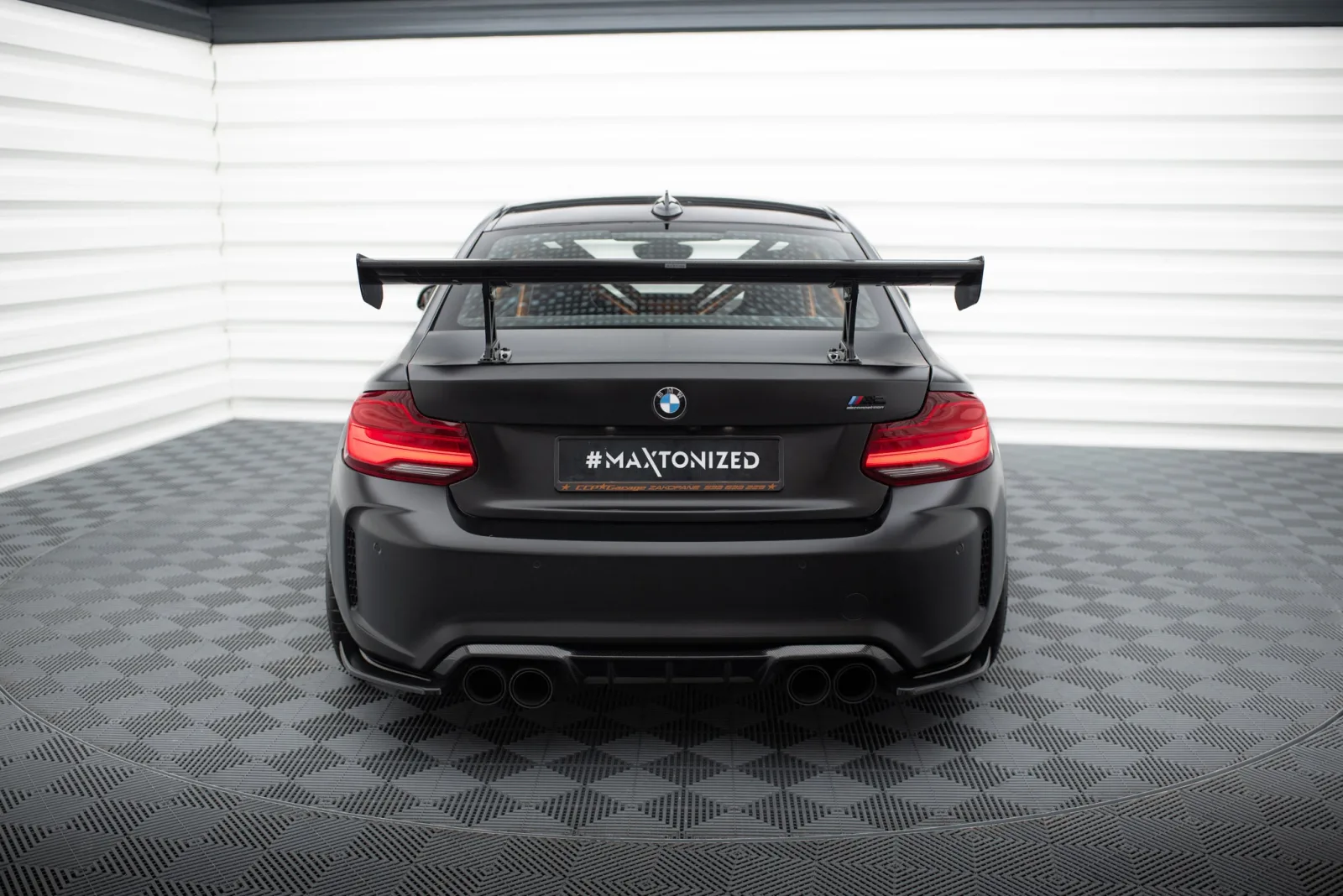 Carbon Spoiler With Internal Brackets compatible with BMW M2 F87 / 2 / 2 M-Pack F22