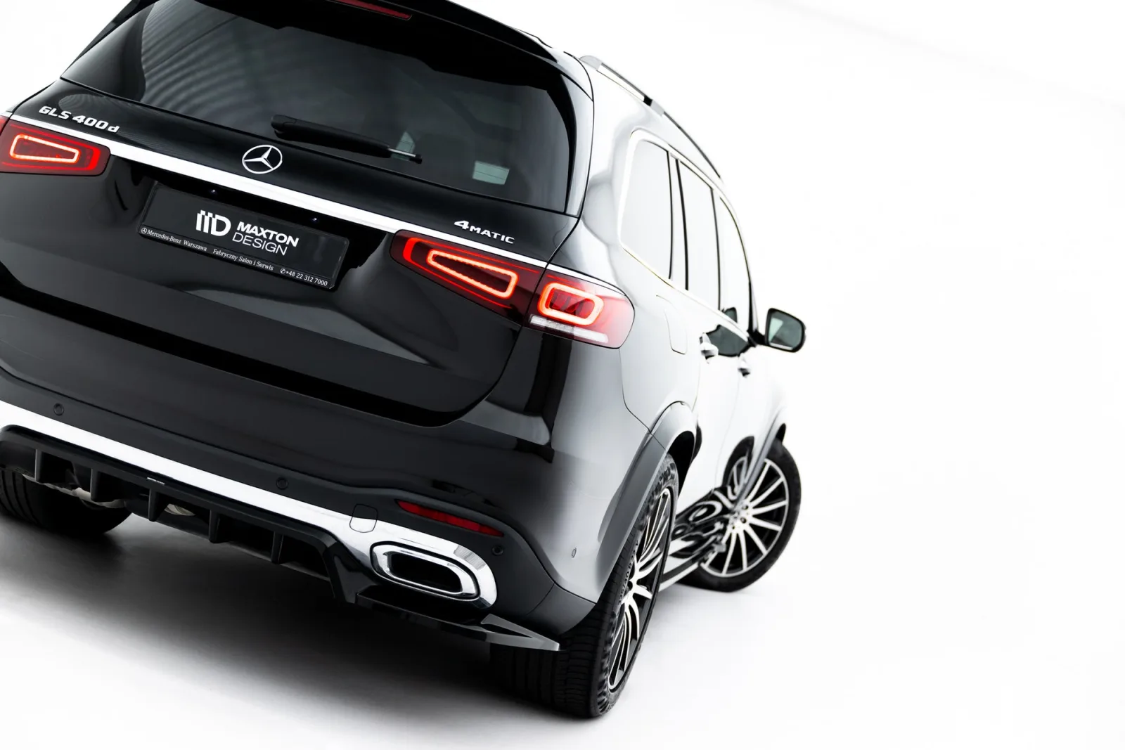Rear Splitter (With Diffuser) V.2 compatible with Mercedes-Benz GLS AMG-Line X167